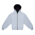 Double Layered Reversible Zip Hoodie Bicolor Chaos Black/Heather Grey